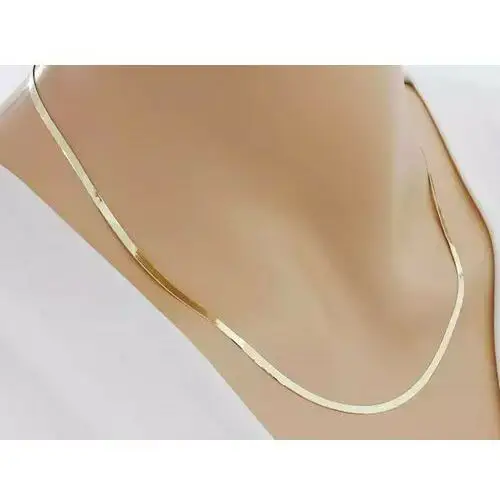 Lovrin Złoty naszyjnik 585 damski choker żmijka 40cm błyszcząca elegancka taśma 5,3g 2