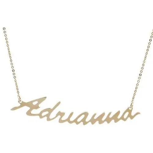 Złoty naszyjnik 585 łańcuszkowa z imieniem Adriana 2,01g, Imię Adrianna