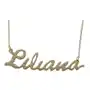 Złoty naszyjnik 585 łańcuszkowa z imieniem Liliana 2,18g, kolor fioletowy Sklep