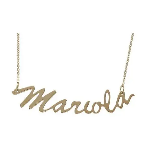 Złoty naszyjnik 585 łańcuszkowa z imieniem Mariola 2,19g, Imię Mariola