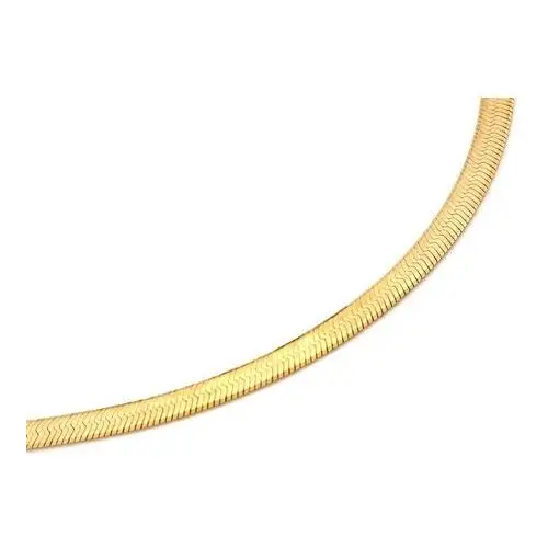 Złoty naszyjnik 585 szeroka żmijka snake taśma 42cm Lovrin