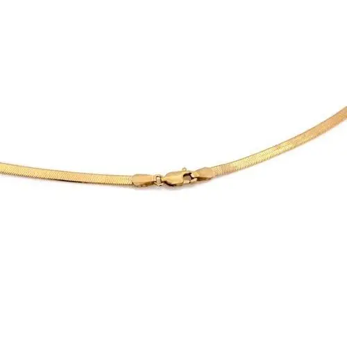 Złoty naszyjnik 585 szeroka żmijka snake taśma 42cm Lovrin 4