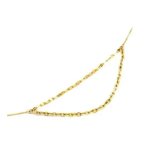 Złoty naszyjnik z łączonych łańcuszków Lovrin