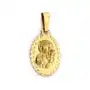 Złoty owalny medalik 585 Matka Boska Częstochowska Sklep