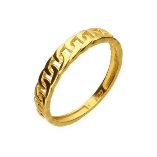 Lovrin Złoty pierścionek 333 ażurowy motyw łańcucha 1,18g