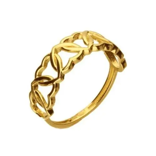 Lovrin Złoty pierścionek 333 ażurowy serduszka 1,54g