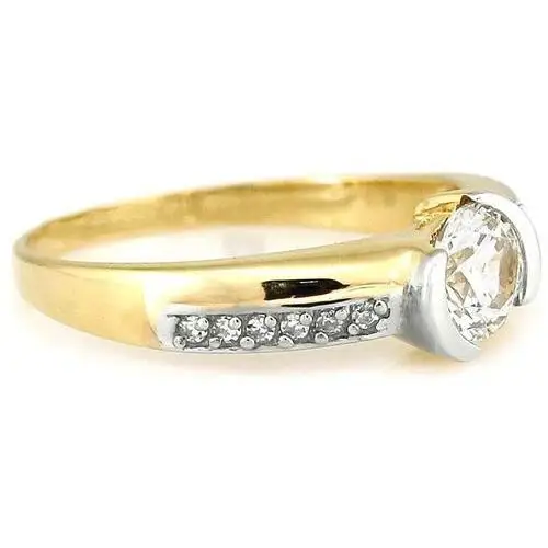 Lovrin Złoty pierścionek 333 białe złoto cyrkonie 2