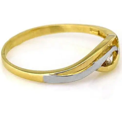 Lovrin Złoty pierścionek 333 delikatny z białym złotem i cyrkonią 2