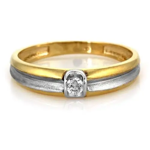Lovrin Złoty pierścionek 333 oczko z białą cyrkonią 1,92 g