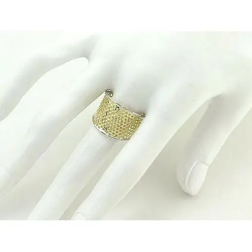 Lovrin Złoty pierścionek 333 ornament ażurowy szeroki 2
