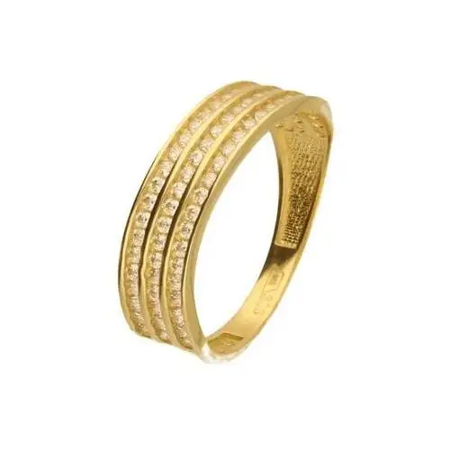 Złoty pierścionek 333 WYSADZANA CYRKONIAMI 1,62g, kolor żółty