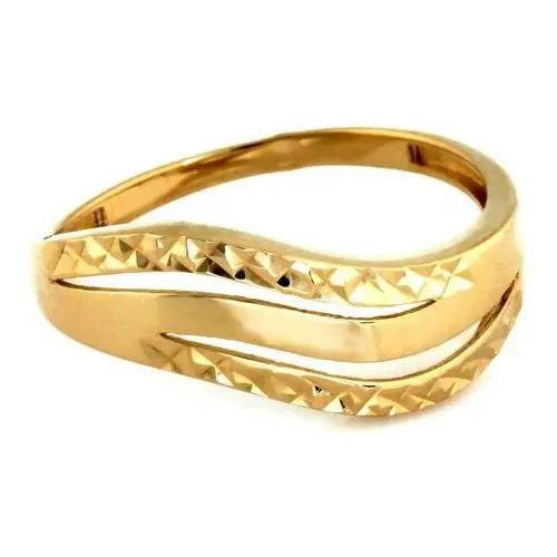 Złoty pierścionek 375 delikatny ażurowy 1,64g Lovrin 2