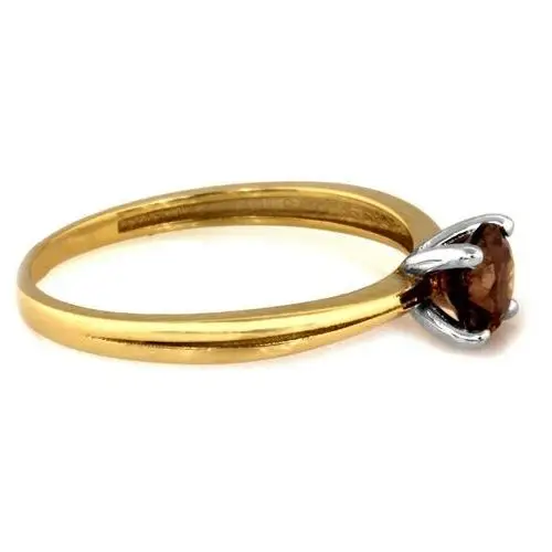 Złoty pierścionek 375 delikatny z ciemną cyrkonią Lovrin 3