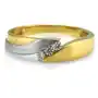 Lovrin Złoty pierścionek 375 dwa kolory złota z cyrkoniami Sklep