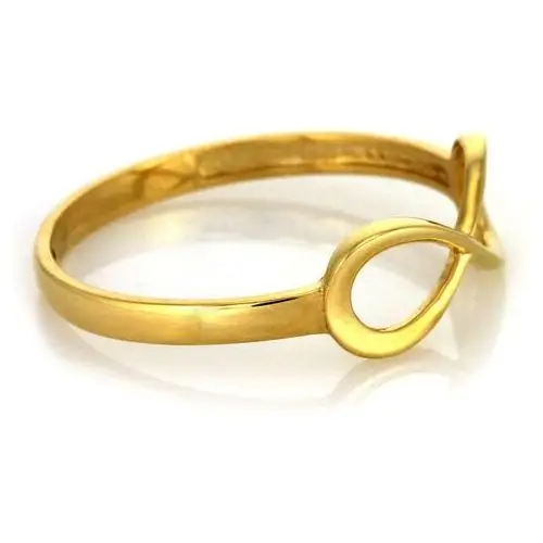 Złoty pierścionek 375 ramka nieskończoność 2