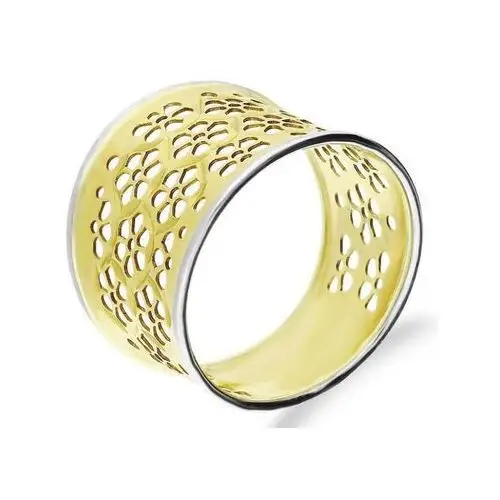 Lovrin Złoty pierścionek 375 szeroki ażurowy 1,98 g