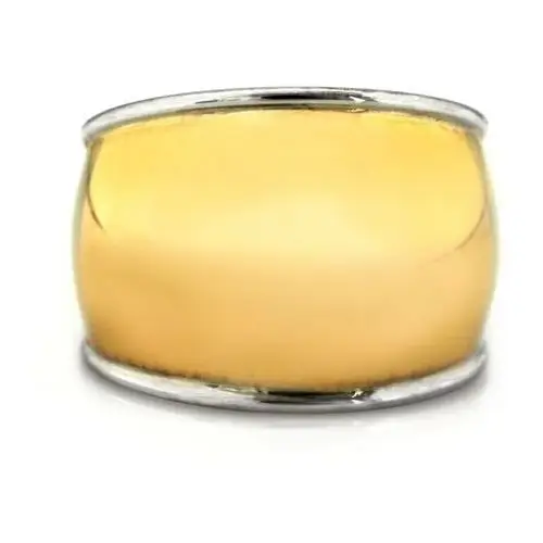 Lovrin Złoty pierścionek 375 szeroki bez kamieni dwukolorowy 2