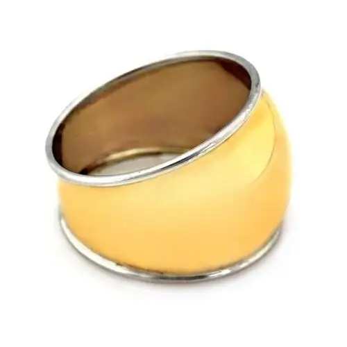 Lovrin Złoty pierścionek 375 szeroki bez kamieni dwukolorowy 4