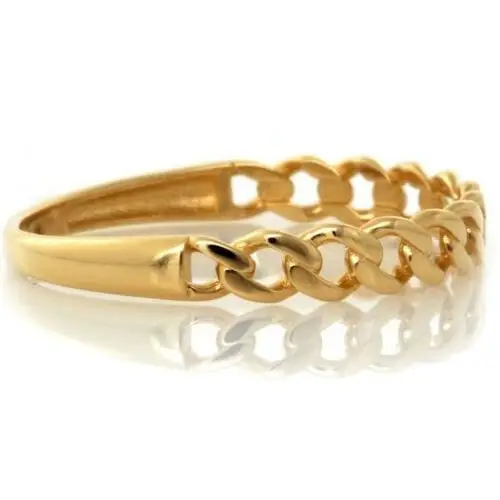 Złoty pierścionek 375 wzór ogniw łańcucha Lovrin 3