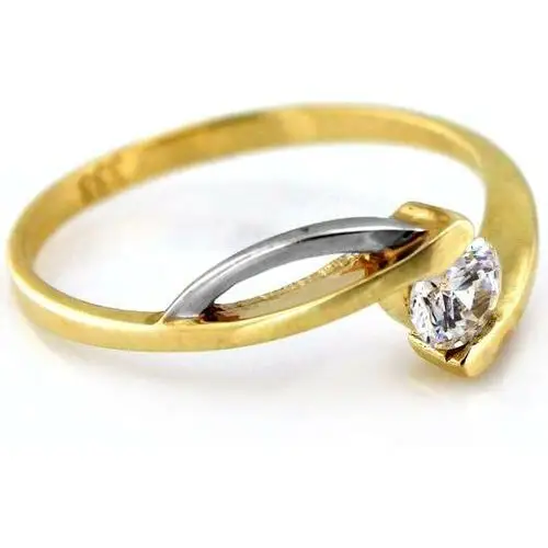 Złoty pierścionek 375 zaręczynowy z cyrkonią Lovrin 3