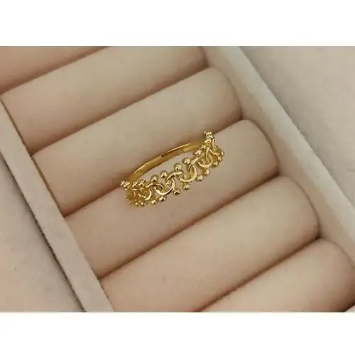 Lovrin Złoty pierścionek 585 ażurowy ornament 4