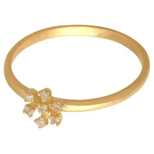Złoty pierścionek 585 cyrkonie białe złoto 13r Lovrin
