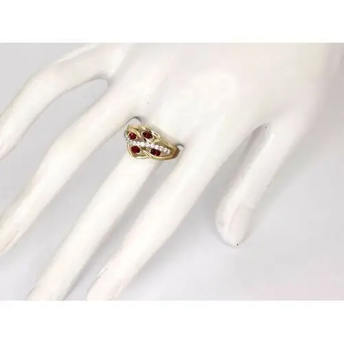 Złoty pierścionek 585 cyrkonie łezki różowe 2,48 g, PI4498A 2