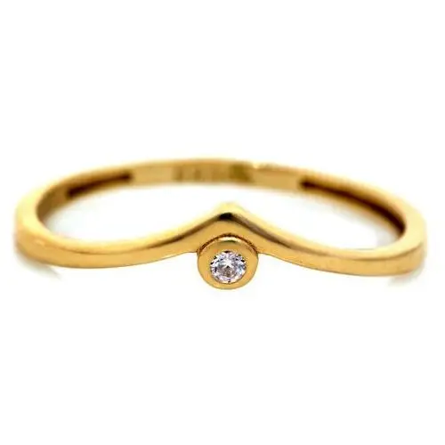 Lovrin Złoty pierścionek 585 delikatny z cyrkonią 1,00g 2