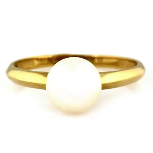 Złoty pierścionek 585 elegancki z perłą 2,02g Lovrin 2