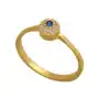 Złoty pierścionek 585 markiza niebieska cyrkonia 1,45 g Sklep