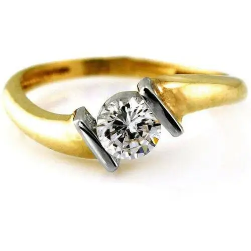 Lovrin Złoty pierścionek 585 prezent na zaręczyny cyrkonia