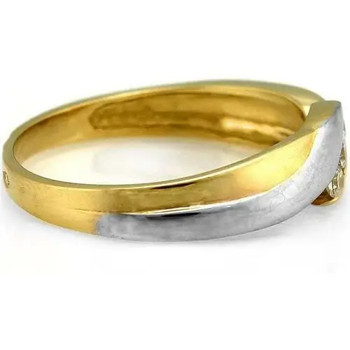 Złoty pierścionek 585 prezent zaręczyny cyrkonie 2