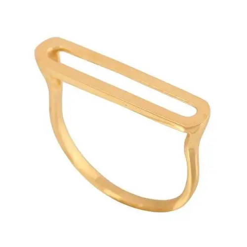 Złoty pierścionek 585 prostokątny element 1,60 g, kolor żółty