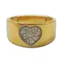 Lovrin Złoty pierścionek 585 serce zdobione białymi cyrkoniami Sklep