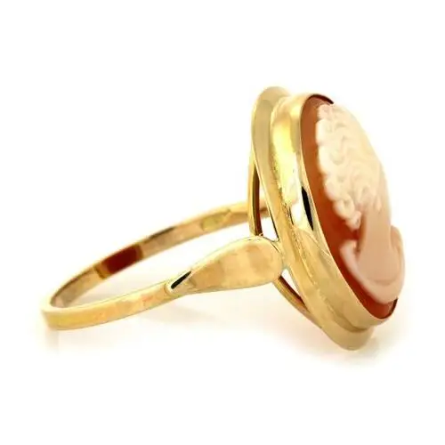 Złoty pierścionek 585 stylowy owalny kamea 2,43 g Lovrin 3