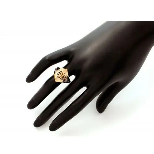 Złoty pierścionek 585 szeroki ażurowy ornament 2,12g, PI5419 4
