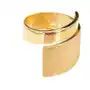 Złoty pierścionek 585 szeroki elegancki wzór błyszczący model na prezent, kolor żółty Sklep