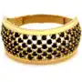 Złoty pierścionek 585 szeroki wysadzany cyrkoniami Lovrin Sklep