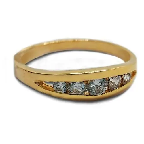 Lovrin Złoty pierścionek 585 wysadzany cyrkoniami 1,8 g