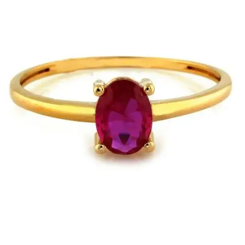 Złoty pierścionek 585 Z AMETYSTEM 1,17g, kolor fioletowy 2
