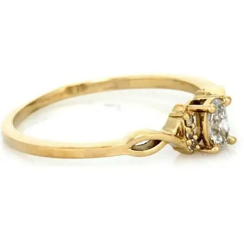 Lovrin Złoty pierścionek 585 z białą cyrkonią 12r 4