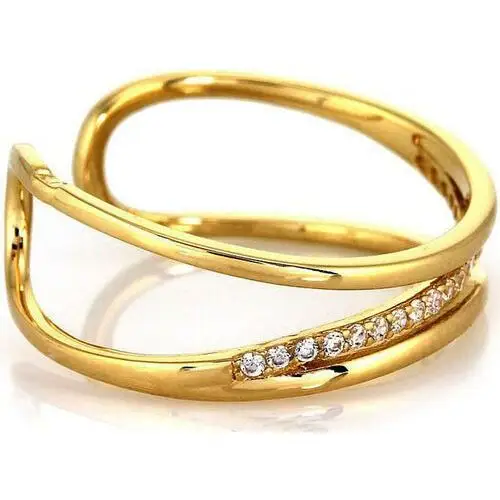 Lovrin Złoty pierścionek 585 z drobnymi cyrkoniami 14k 2