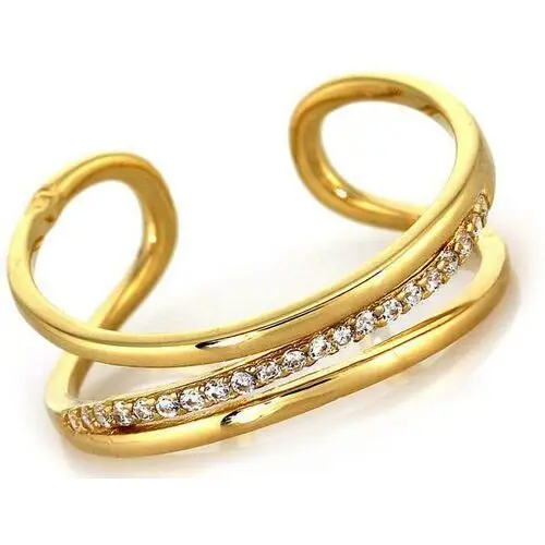 Lovrin Złoty pierścionek 585 z drobnymi cyrkoniami 14k