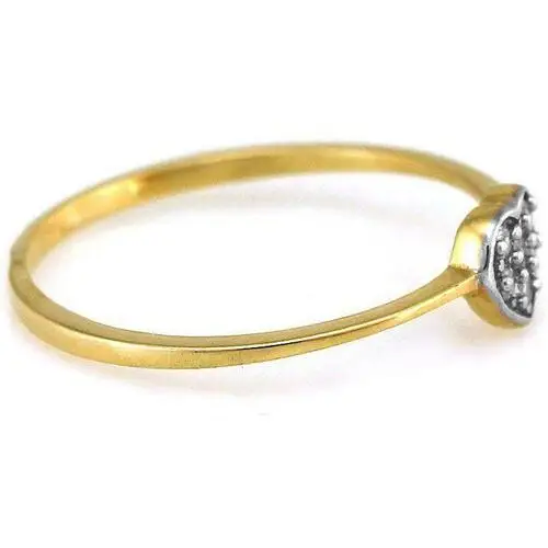 Lovrin Złoty pierścionek 585 z sercem z białego złota cyrkonie 2