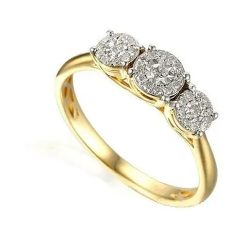 Lovrin Złoty pierścionek 585 zaręczynowy z brylantami 2,4g