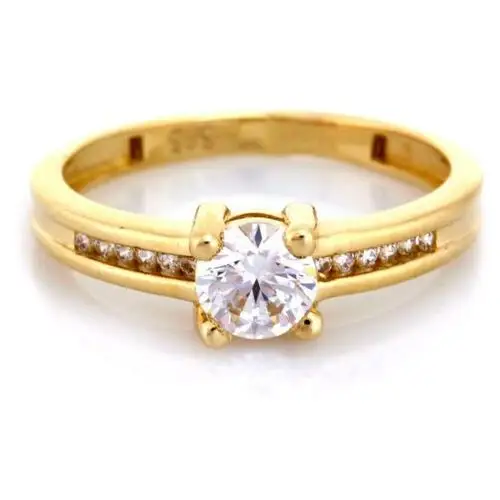 Lovrin Złoty pierścionek 585 zaręczynowy z cyrkonią 2