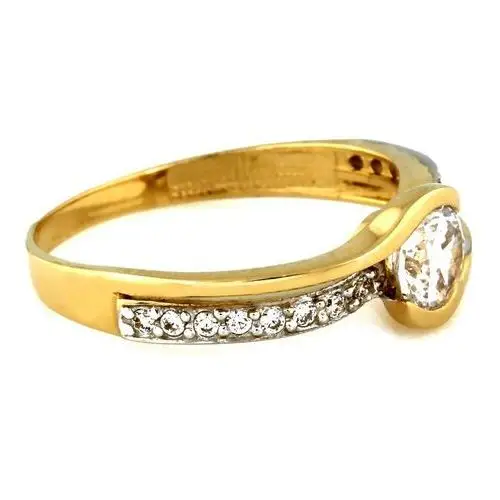 Złoty pierścionek 585 zaręczynowy z cyrkoniami, PI_280_585 3