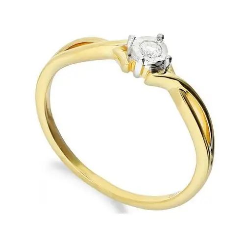 Złoty pierścionek 585 zaręczynowy z diamentem 16 Lovrin