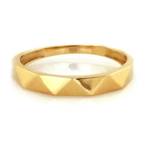 Złoty pierścionek 585 zdobiona obrączka 1,56 g
