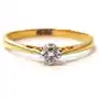 Złoty pierścionek na zaręczyny 585 białe złoto diament Lovrin Sklep